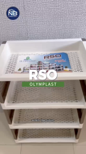 Rak Susun 4 Olymplast Serbaguna Plastik RSO 04 Dapur / Buku / Piring