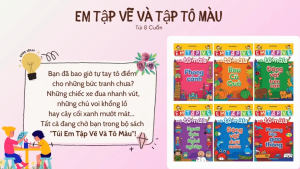 Sách: Combo Em Tập Vẽ Và Tô Màu (Túi 8 Cuốn)