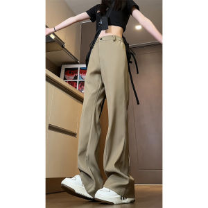 Elegant Weighted Flared Trousers Black