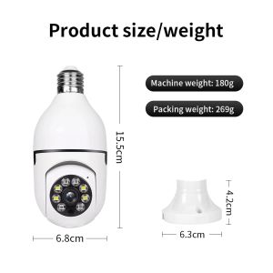 E27 Bulb Surveillance Camera Night Vision Wireless Home Camera 2MP CCTV Video Security Protection Baby Mini Cam