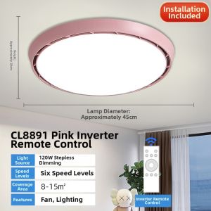 Chigo | Ceiling Fan Light with Leafless Design Full Spectrum Eye Protection for Children and Master Bedrooms
