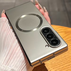 Ultra Thin Metal Paint Plating Magnetic Frosting Case For Samsung Z Fold 7 6 5 4 3 Slim Matte For Magsafe Wireless Charge Cover