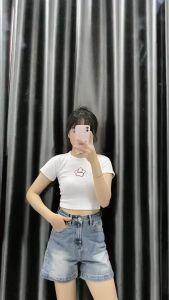 Áo Thun Croptop Nữ In Hình Hoa AIME Thời Trang Nữ Dễ Phối Đồ