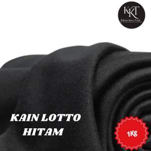 Kain Lotto Hitam Kiloan Bahan Untuk Baju Seragam Olahraga 1 Kg