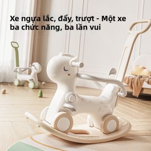 Đồ Chơi Ngựa Đong Đốc Gỗ 2-trong-1 cho Bé