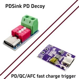 USB-C PD Trigger Board Module QC/AFC Decoy Board Fast Charge USB Type-c 5V to 20V High Speed Charger Power Delivery Boost Module