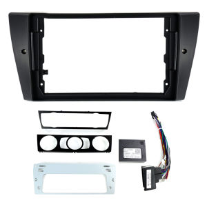 Dashboard Mount Panel Kit Car Radio Bezel Frame for 9inch BMW E90 Car Multimedia Radio Panel frame kit Cable CANBUS Protocol Box