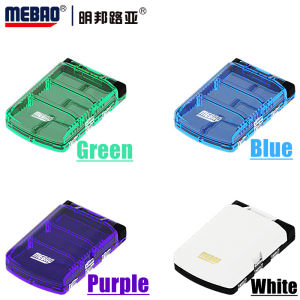 Folding Multi Compartments Fishing Accessories Case - Green Blue Purple White Portable Fishing Tackle Storage Box