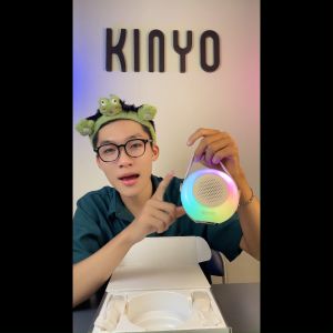 (5W) Bộ Loa Bluetooth + 2 Mic Không Dây Mini Hát Karaoke Tại Nhà K38 TRÒN Có Thể Thay Đổi Giọng Dễ Sử Dụng