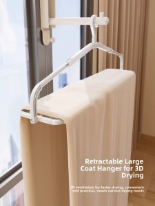 Recommendable Retractable Clothes Hanger for Balcony Home Use Towel Quilt Sheet Drying Non-Slip Multi-Functional Plastic Coat Hanger