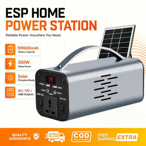 Quick Charging Power Station 350w 109600mah Large Capacity Home Generator With Solar Panels Power Station 220V Travel Camping Outdoor Power Bank Home Emergency Power Dc/ac External Battery Support Usb Port Charging Ac Output With 30W Solar Charging Board