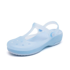 Veblen Womens Summer 2025 Casual Beach Shoes Thick Bottom Anti-slip Outdoor Sandals T-Strap Roman Style Resin Upgraded Version