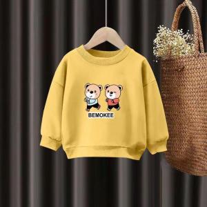 เสื้อสเวตเตอร์คอวีบุขนแกะหนาสำหรับเด็กชาย ชุดฤดูใบไม้ร่วง/ฤดูหนาว แขนยาว เสื้อชั้นในเด็กผู้หญิง แฟชั่นสุดเท่