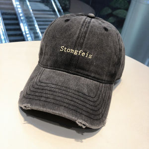 หมวกเบสบอลทรงพับชายสไตล์ยูนิเซ็กซ์ หมวกบัฟสไตล์ยูนิเซ็กซ์แบบสวมสบายสำหรับฤดูร้อน ทรงทันสมัย ​​ลายตัวอักษรพิมพ์ด้วยตัวละคร