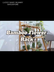3 Tier 4 Tier Plant Rack Flower Stand Flower Rack - 100% natural bamboo - Pretty Display / Rainbow