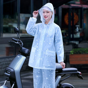 Raincoat and rain pants are suitable for women with thickened adult body and rainproof mens raincoat and rain pants