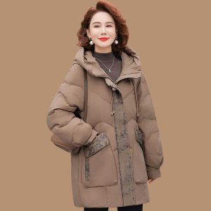 New Chinese Style Winter Coat Womens Loose Cotton Puffer Jacket Middle-Aged And Elderly Fashionable Autumn Winter Outerwear