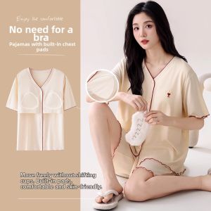 MiiOW | Short Sleeve Padded Outwear Sleepwear Set