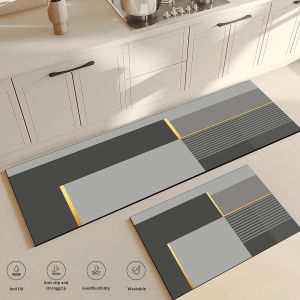 VIKAMA Absorbent Kitchen Floor Mat Anti-Slip Carpet Rug Simple Bathroom Entrance Mat Home Decor Living Room Long Area Rug