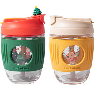 LocknLock | Portable Glass Straw Cup for Children and Adults