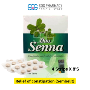 Duo Senna (1 Strips OR 4Strips x 8S (Box)) -Traditionally used for relief of constipation
