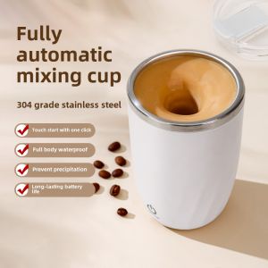 Electric Stainless Steel Coffee Stirring Cup Office Charging Lazy Automatic Mixing Cup Creative Magnetic Water Cup for Everyone