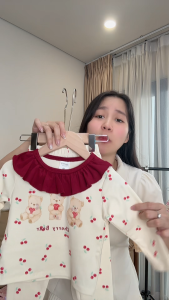 Bộ Thu Đông Dài Tay Bé Gái Phối Cổ Bèo Nổi Bật 8 ~ 21kg - KimKim Kids