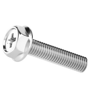 GUWANJI | 304 Stainless Steel Cross Flange Hexagon Concave Non-slip Bolts with Washer