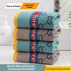 Cotton Color Woven Absorbent Thick Face Towel