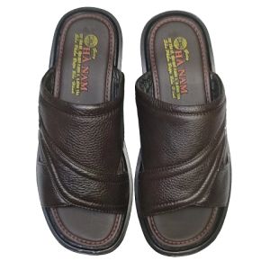 Dép Nam Quai Ngang Da Bò Thật SAMTA Đế Cao Dành Cho Người Thấp DNA2230