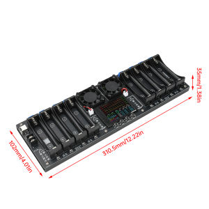 diymore | Máy Kiểm Tra Pin Lithium 18650 8 Kênh Tự Động Sạc/xả Đo Điện Trở Trong Màn Hình 2.4 Inch DC5V 10A