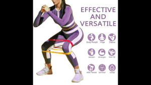 SLEN Resistance Band Loop Exercise Band Set 5 Different Resistance Levels Yoga Pilates Gym