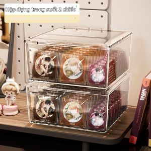 AOQILA | Hộp Lưu Trữ Acrylic Trong Suốt Kín Đóng Bụi Hiển Thị