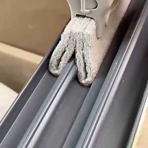 2 In 1 Gutter Cleaning Tool Window Frame Door Gutter Cleaning Brush Sliding Door Track Cleaning Tool Handheld Gap Cleaner Cloth Keyboard Kitchen Floor Gutter Household Cleaning Cloth