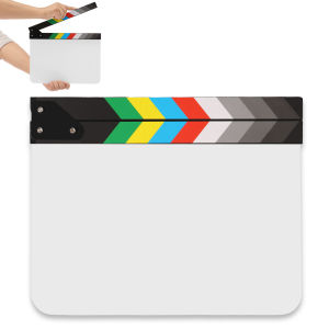 Acrylic Movie Directors Clapboard Decor Film Clapper Board Slate Cut Action Scene Blank Clapper for Filming Movies TV Series