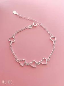 Lắc tay bạc Ý S925 Huệ Ngân - Trái tim xinh SL0104