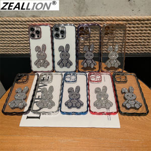 Zeallion Ốp Lưng Sang Trọng Thỏ Thỏ  Mạ Kim Tuyến Vỏ Điện Thoại Dành Cho [Apple iPhone 11 12 13 14 Pro Max X Xs XR 7 8 Plus]
