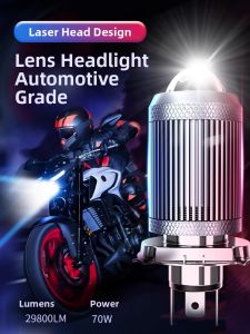 UNJOYLIOD | Ultra-Bright LED Laser Lens Motorcycle Headlight Far and Near Light Integrated