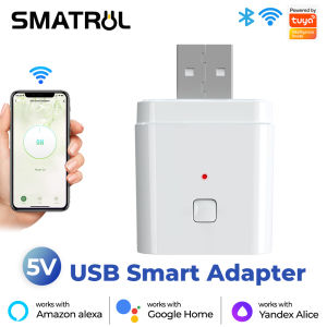 SMATRUL 5V Tuya Smart Micro USB Adaptor Switch WiFi Mini USB Port For Tablet Android Power Adaptor Works with Alexa Hey Google Alice for Smart Home