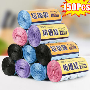 30/150Pcs Thick Color Garbage Bags: Household Trash Solutions