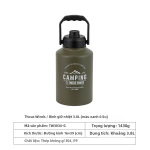 Thous Winds | Bình Nước Giữ Nhiệt & Lạnh 3.8L