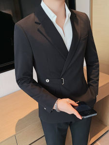 Suit Outwear Men Black Casual Fancy Single West Business Formal Wear Slim-Fitting English Style Handsome Suit Suit Fashion