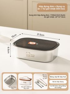 CHUANGSHUNFU | Hộp Cơm Giữ Nhiệt Có Ngăn An Toàn Cho Lò Vi Sóng