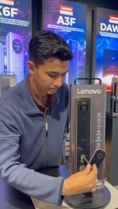 LENOVO Smart Lock A3F | Smart Door Lock Digital with Camera & Face ID | Password | Fingerprint Door Lock for Wooden Door | Security Door