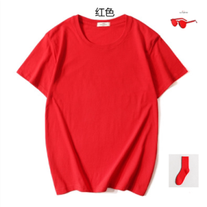 เสื้อยืดคอกลมแขนสั้นผ้าฝ้ายแท้สีสันสดใสสำหรับผู้หญิงในช่วงฤดูร้อน เสื้อผ้าทำงานสไตล์หวานๆ ลำลอง แขนสั้น คอกลม