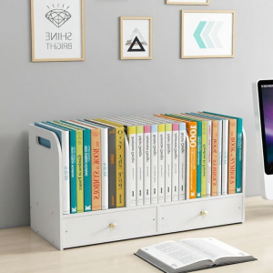 Simple Office Desk Bookshelf Multi-layer Small Size Home Use Childrens Storage Student Wooden Rack Elegant African Bean Tree Wood