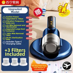 Wireless High-Airy Uv Dust Mite Killer Bed Cleaning Vacuum Cleaner Handheld Ultrasonic And Uv Sterilization Device for Home Use