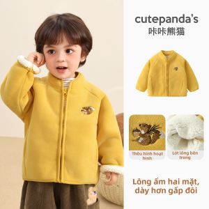 CUTEPANDAS | Áo Khoác Len Dày Cho Trẻ Em Mùa Đông