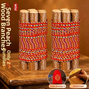 WANSHIXIANG | Seven Old Peach Wood Sticks 7cm