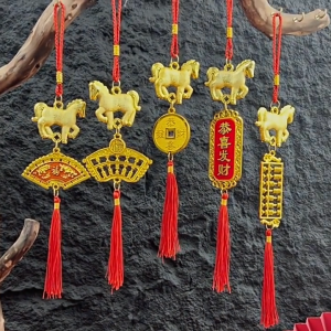 2026 Hanging Lucky Charm Year of Horse Lucky Pendant for Door Car Office Home Decoration